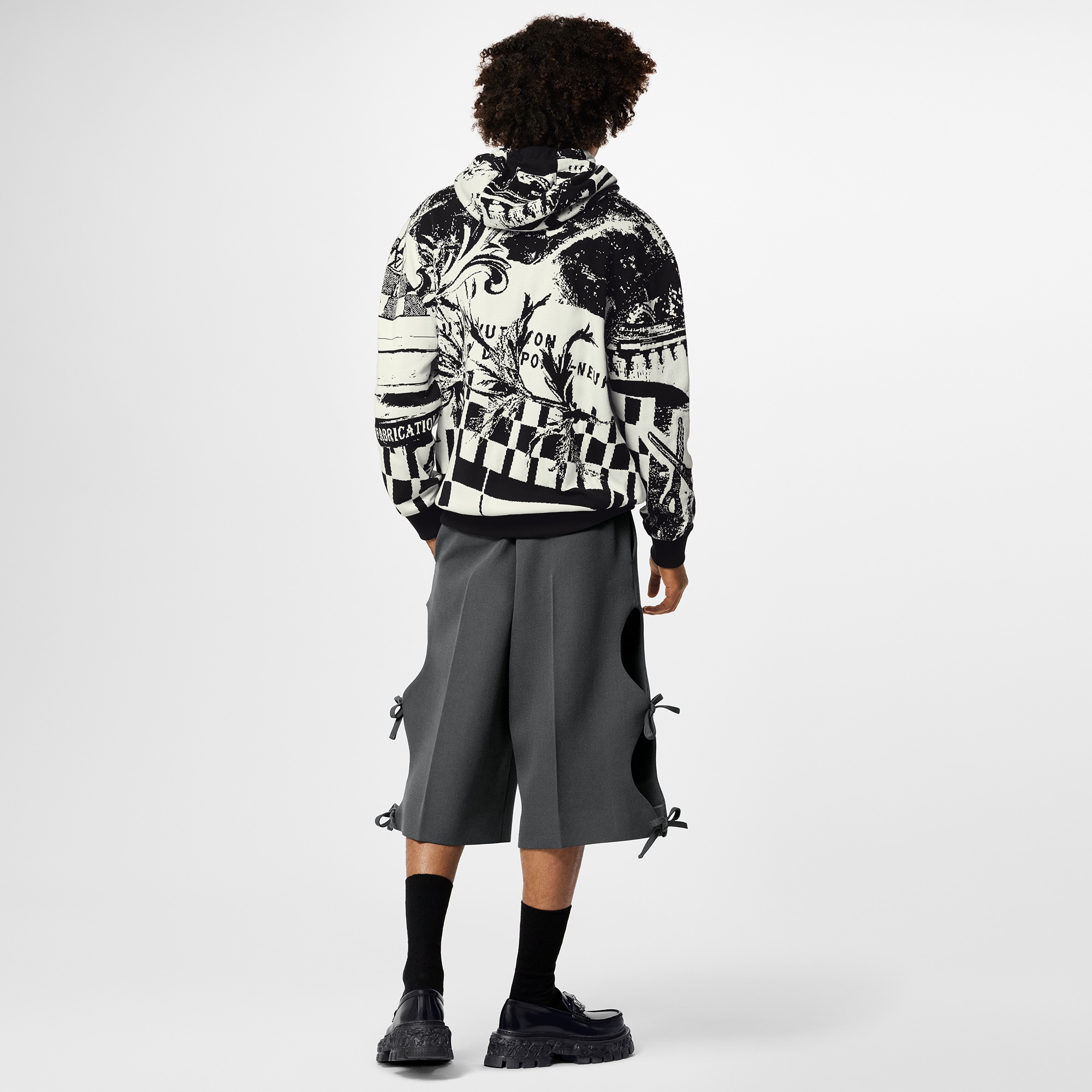Sudadera con capucha Parisian Collage  Hombre Prêt-à-Porter Punto y sudaderas | LOUIS VUITTON (Zoom de producto)