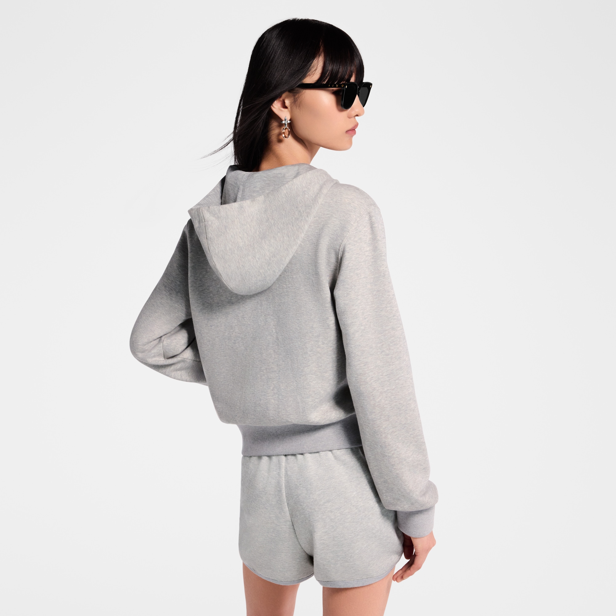 Sudadera con capucha y detalle en piel  Mujer Prêt-à-Porter Tops | LOUIS VUITTON (Zoom de producto)