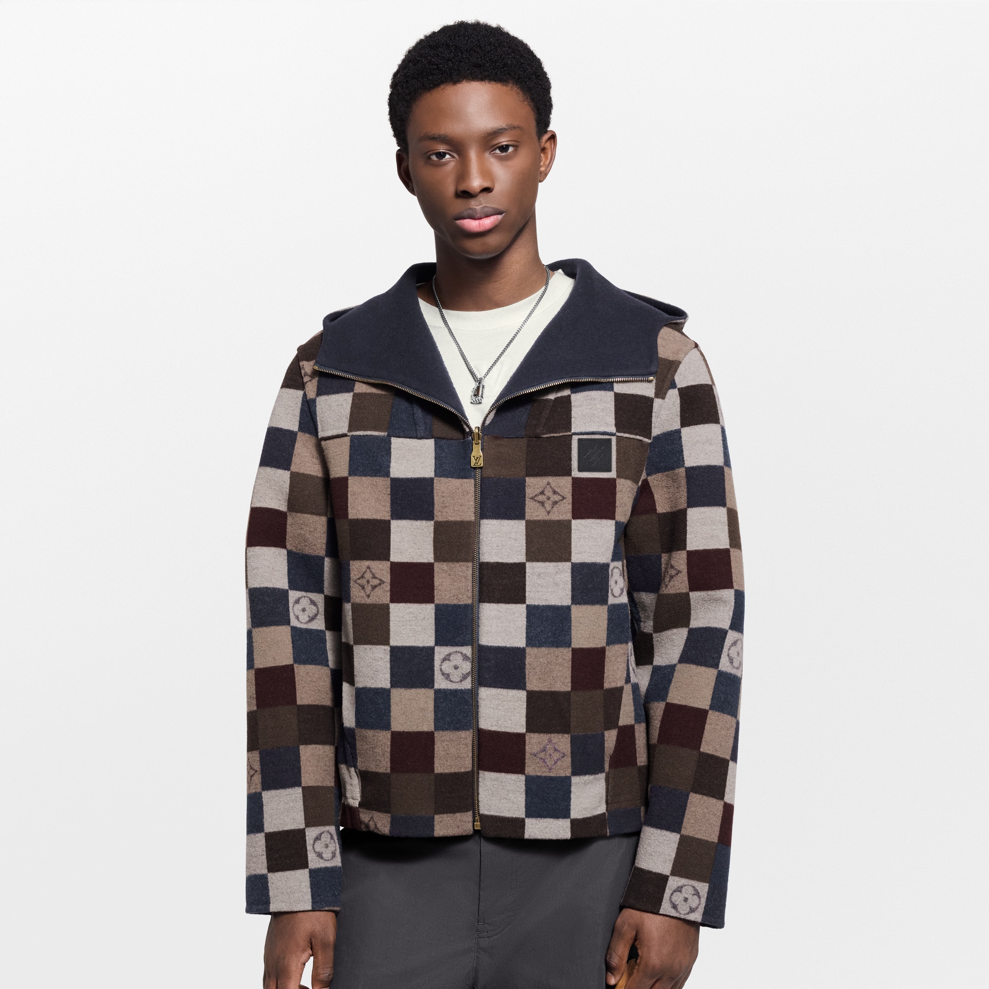 Sudadera Damier reversible con capucha  Hombre Prêt-à-Porter Cazadoras y abrigos | LOUIS VUITTON (Zoom de producto)