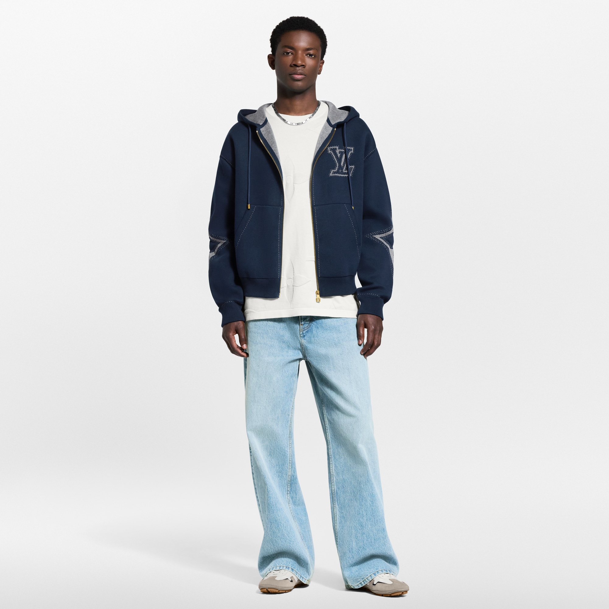 Sudadera de algodón con capucha y cremallera  Hombre Prêt-à-Porter Todo Prêt-à-Porter | LOUIS VUITTON (Zoom de producto)