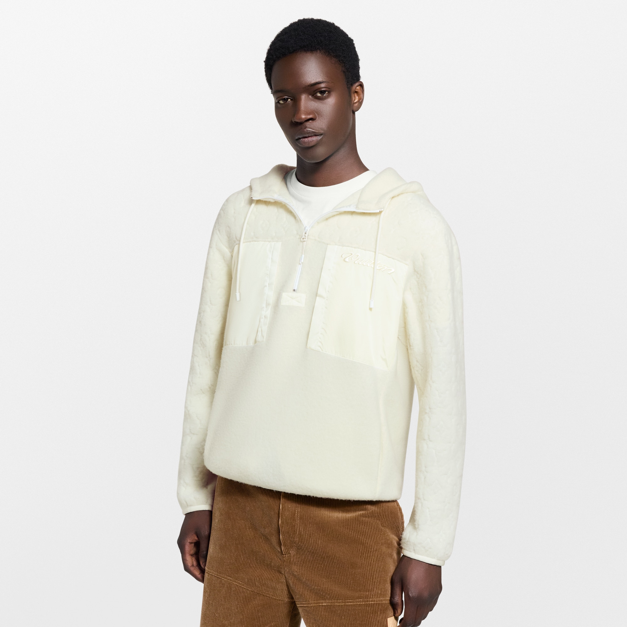 Sudadera distintiva con capucha en tejido polar de lana  Novedades Para hombre LV Ski | LOUIS VUITTON (Zoom de producto)