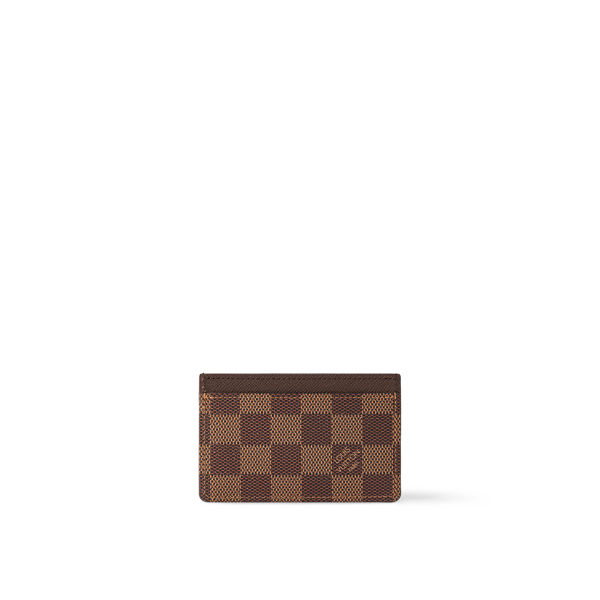Tarjetero simple Lona Damier Ebène Mujer Carteras y pequeña marroquinería Todas las carteras y pequeña marroquinería | LOUIS VUITTON (Zoom de producto)