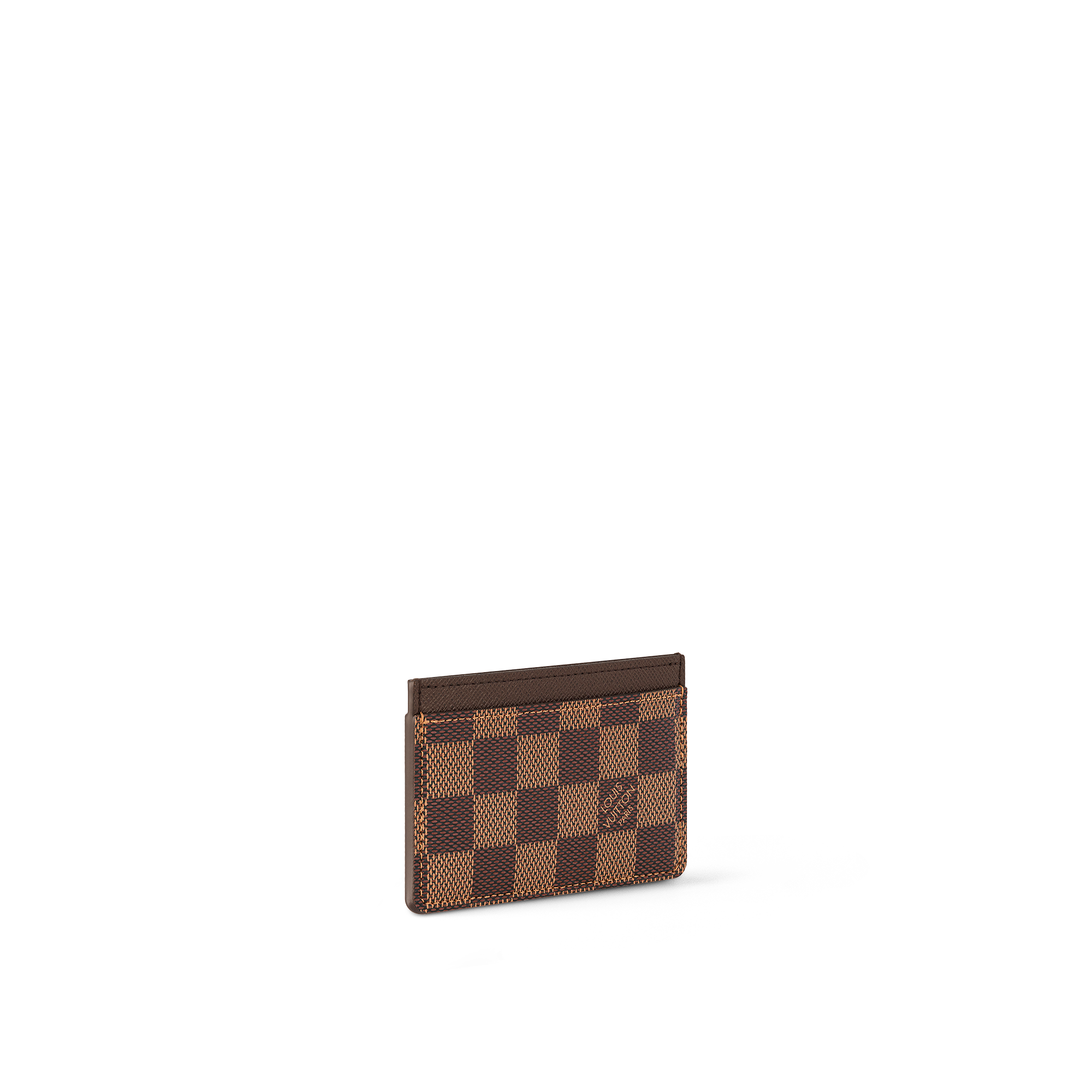 Tarjetero simple Lona Damier Ebène Mujer Carteras y pequeña marroquinería Todas las carteras y pequeña marroquinería | LOUIS VUITTON (Zoom de producto)