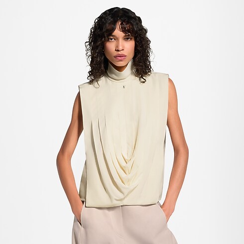 Top con drapeado delantero Mujer Prêt-à-Porter Tops y camisas | LOUIS VUITTON (Zoom de producto)