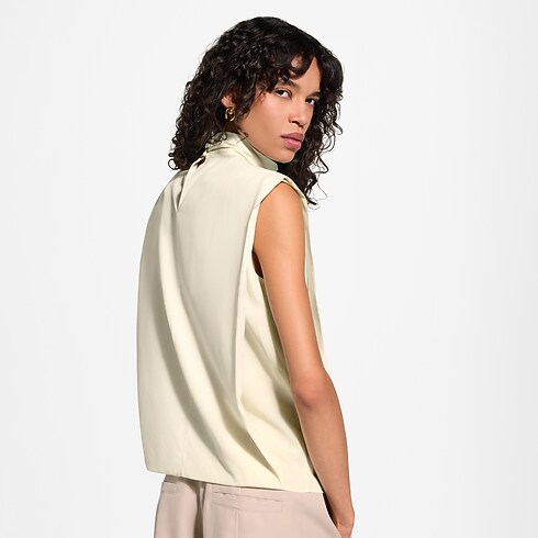 Top con drapeado delantero Mujer Prêt-à-Porter Tops y camisas | LOUIS VUITTON (Zoom de producto)