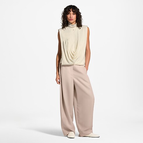 Top con drapeado delantero Mujer Prêt-à-Porter Tops y camisas | LOUIS VUITTON (Zoom de producto)