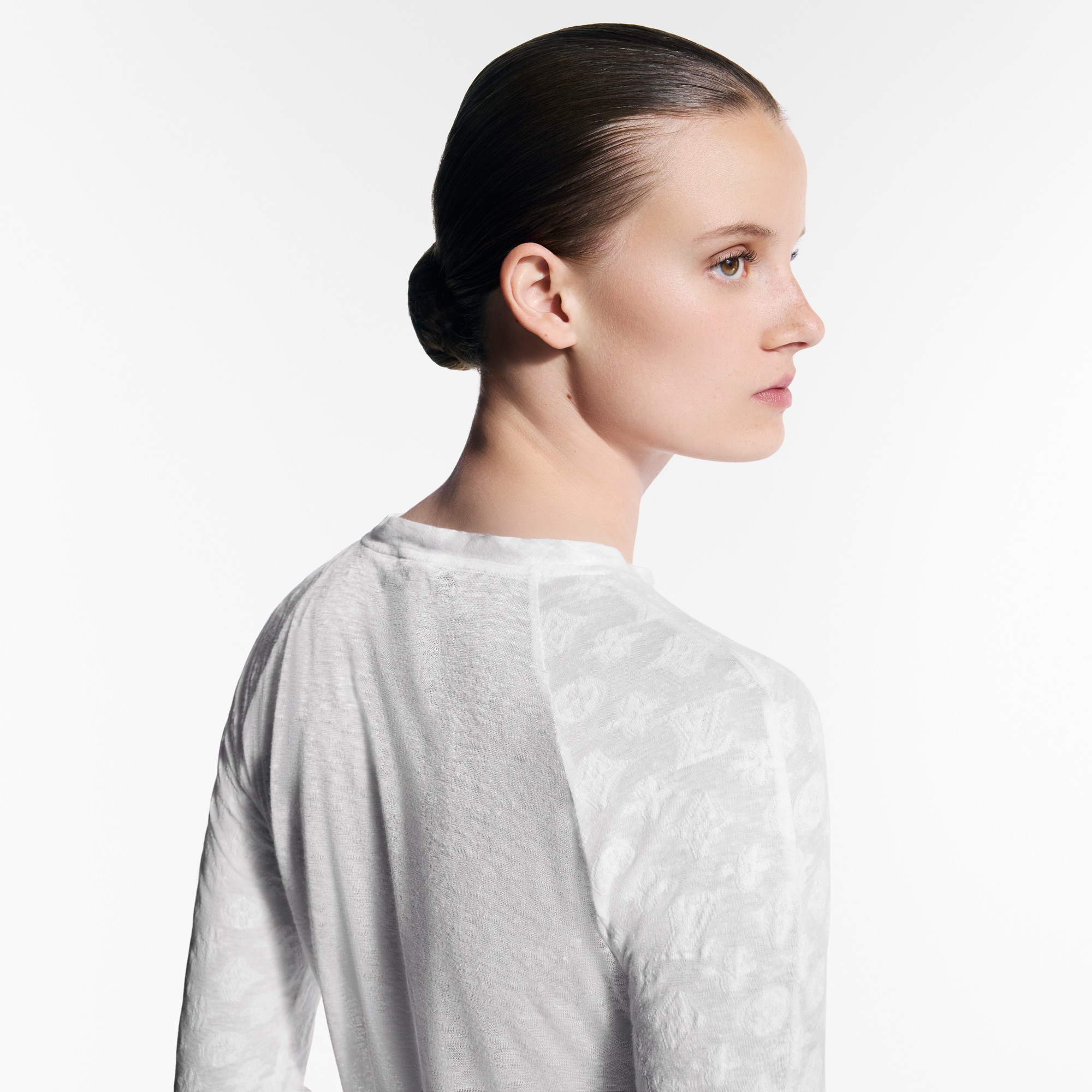 Top de manga larga con detalle Monogram  Mujer Prêt-à-Porter Tops | LOUIS VUITTON (Zoom de producto)
