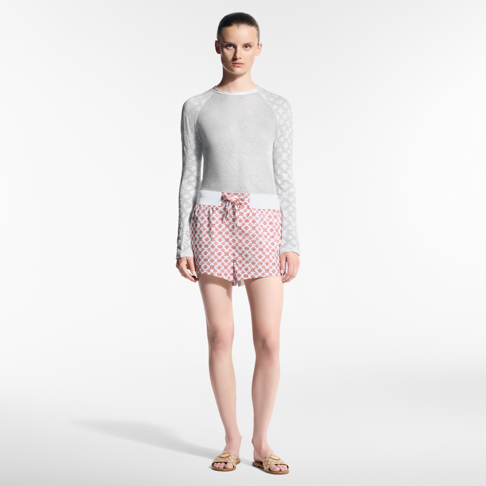 Top de manga larga con detalle Monogram  Mujer Prêt-à-Porter Tops | LOUIS VUITTON (Zoom de producto)