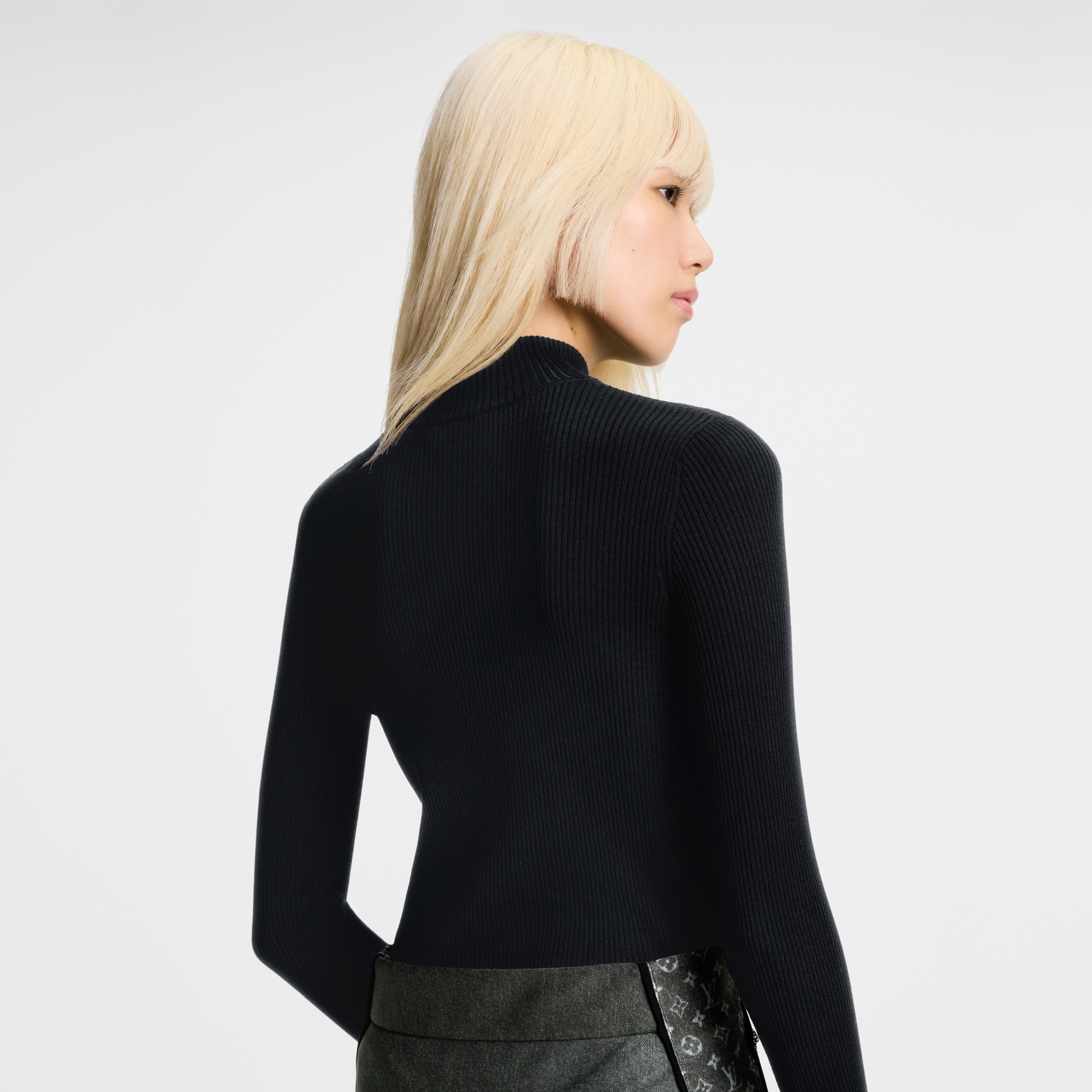 Top de manga larga en punto acanalado  Mujer Prêt-à-Porter Artículos de punto | LOUIS VUITTON (Zoom de producto)