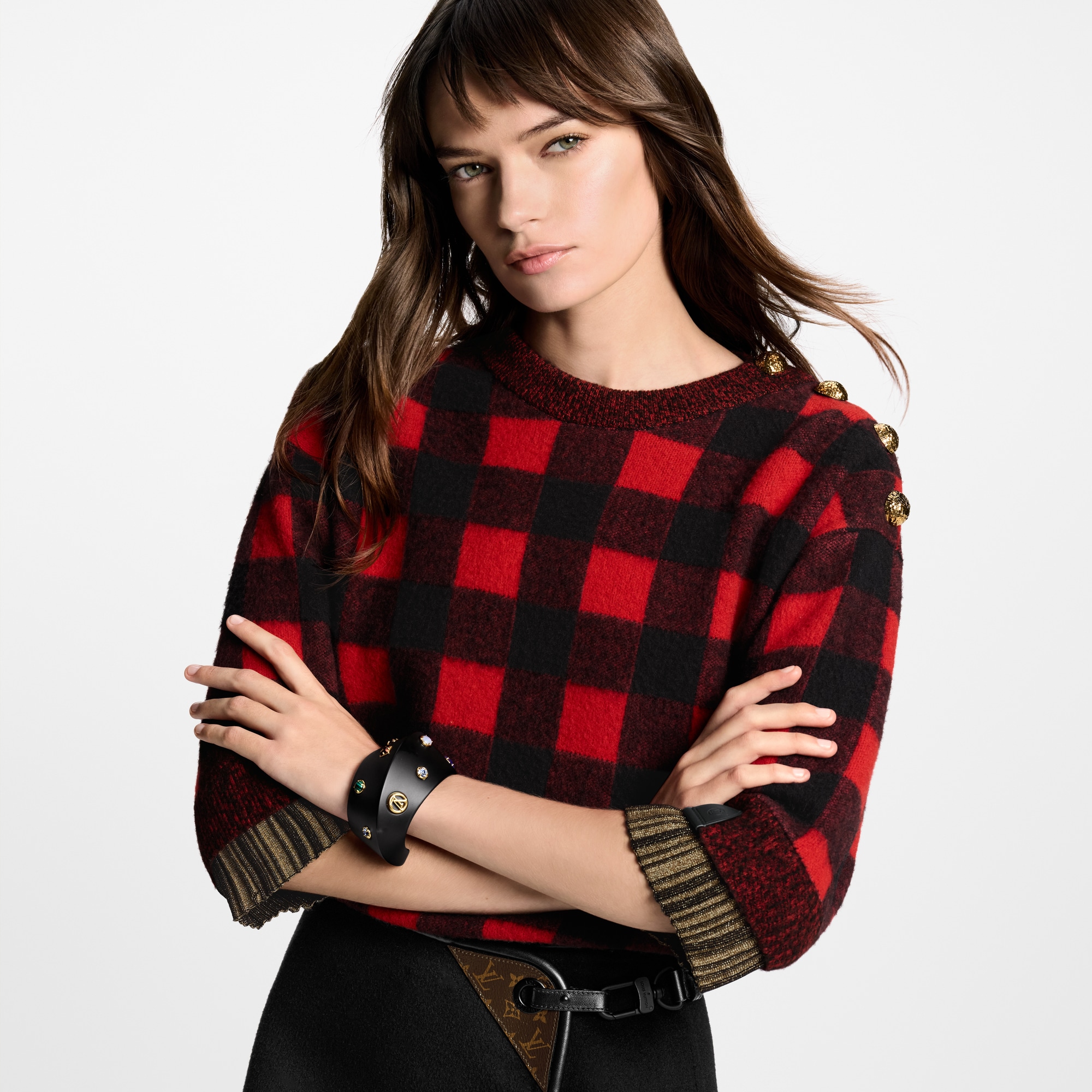 Top de punto a cuadros  Mujer Prêt-à-Porter Tops | LOUIS VUITTON (Zoom de producto)