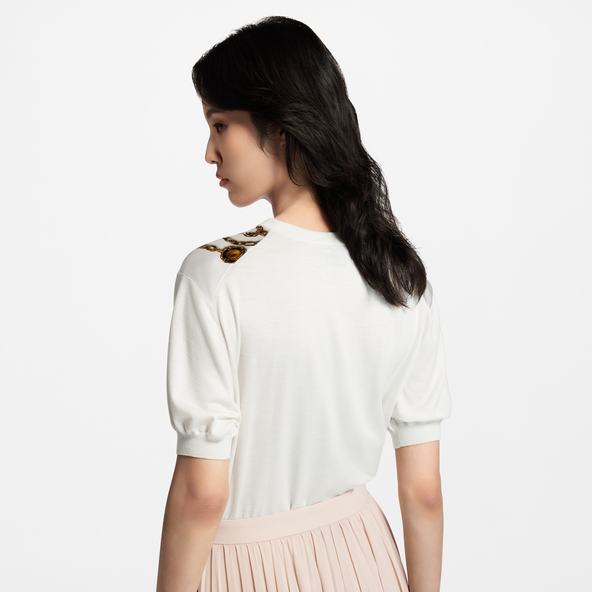 Top de punto con estampado de collar  Mujer Prêt-à-Porter Tops | LOUIS VUITTON (Zoom de producto)