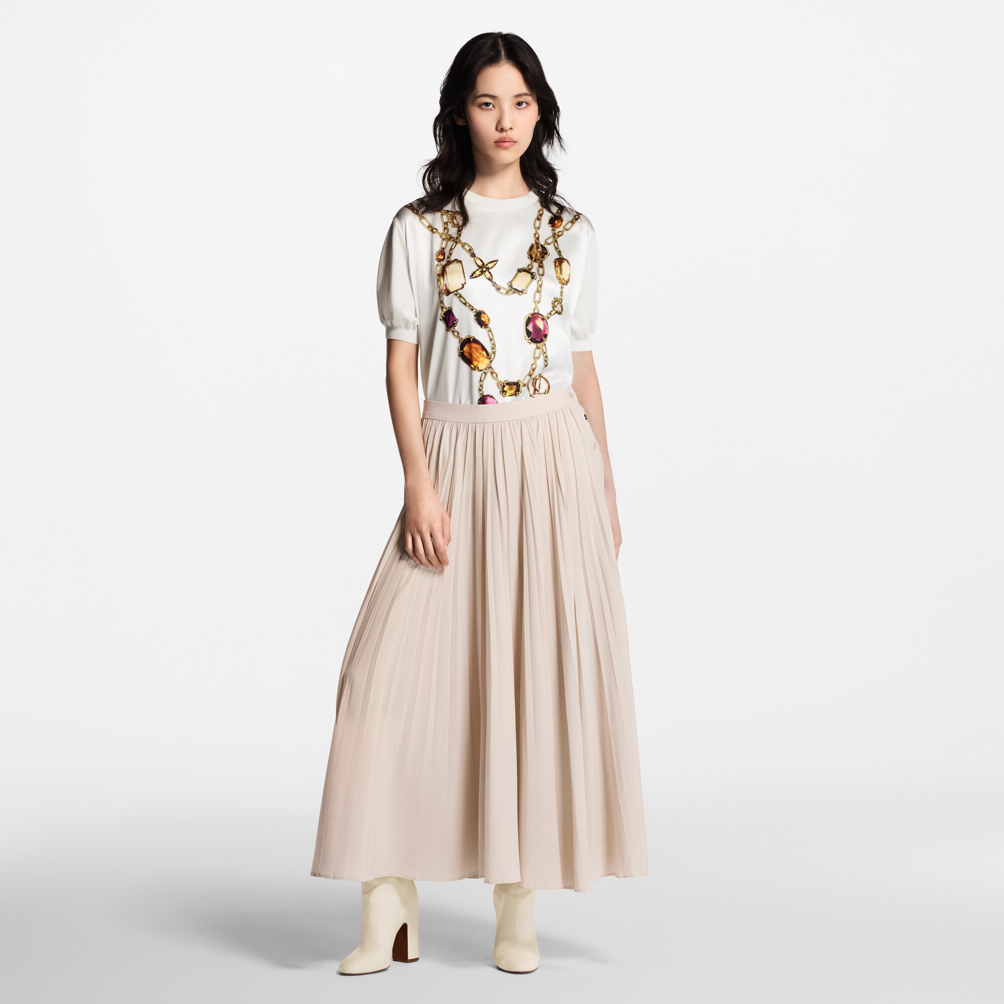 Top de punto con estampado de collar  Mujer Prêt-à-Porter Tops | LOUIS VUITTON (Zoom de producto)
