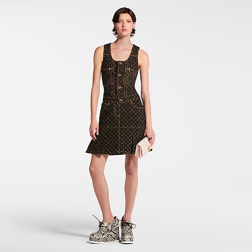 Top vaquero Monogram con botones Mujer Prêt-à-Porter Tops | LOUIS VUITTON (Zoom de producto)