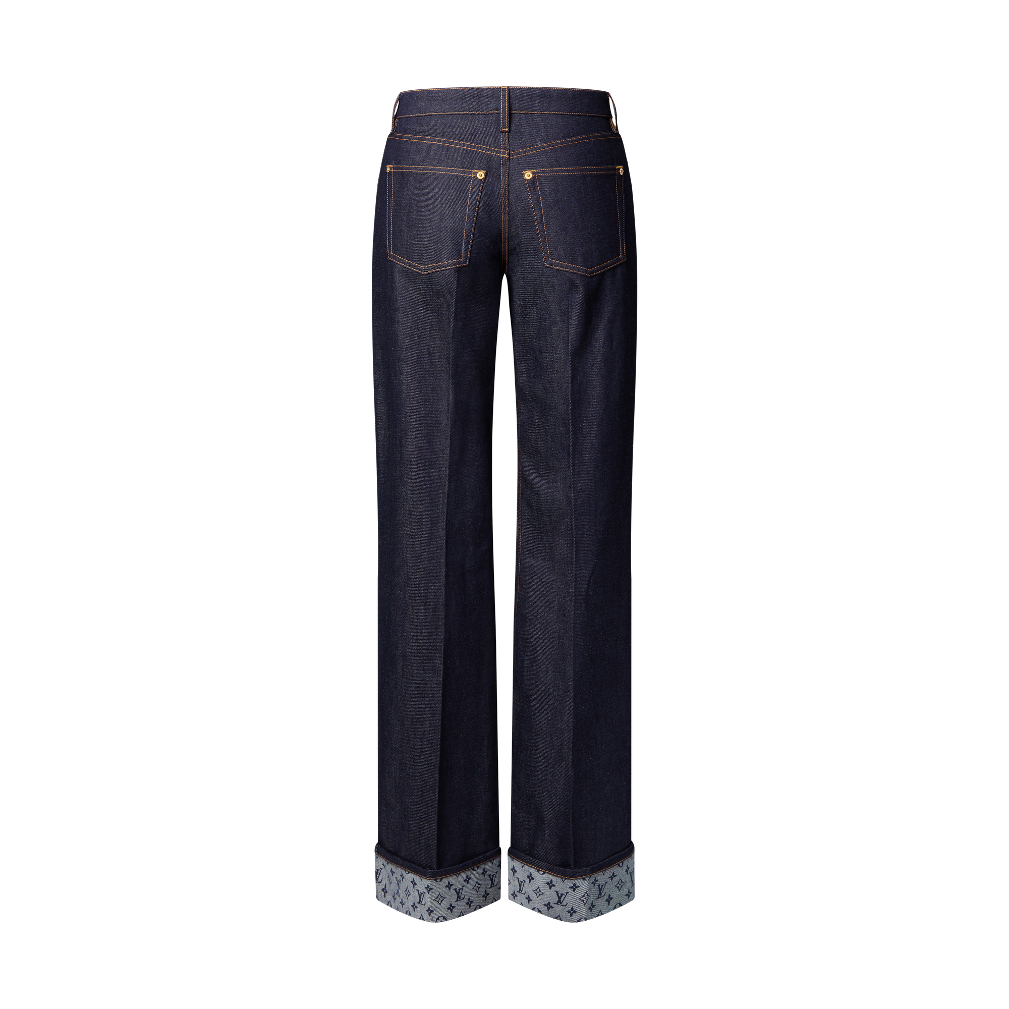 Vaqueros acampanados con vuelta  Mujer Prêt-à-Porter Pantalones | LOUIS VUITTON (Zoom de producto)
