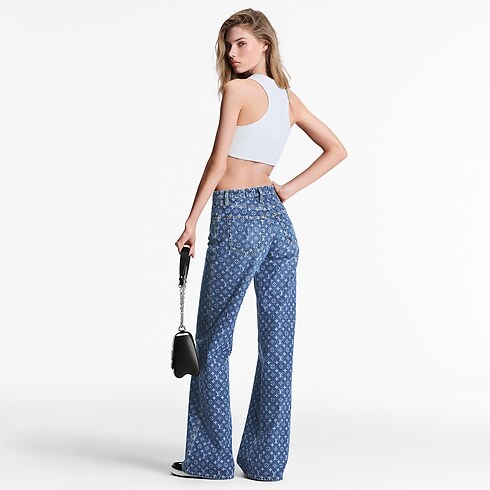 Vaqueros acampanados Monogram Mujer Prêt-à-Porter Pantalones | LOUIS VUITTON (Zoom de producto)