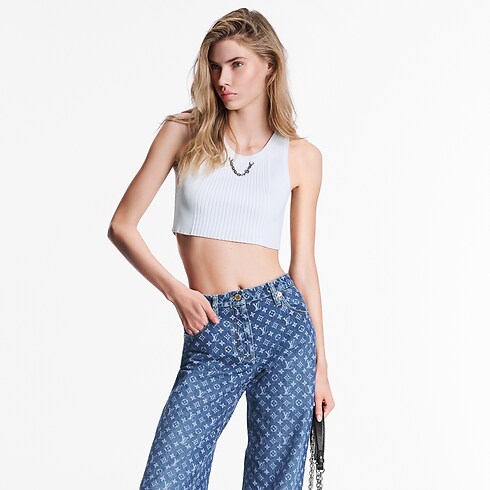 Vaqueros acampanados Monogram Mujer Prêt-à-Porter Pantalones | LOUIS VUITTON (Zoom de producto)