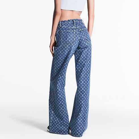 Vaqueros acampanados Monogram Mujer Prêt-à-Porter Pantalones | LOUIS VUITTON (Zoom de producto)
