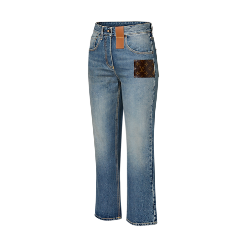 Vaqueros con parche Monogram Mujer Prêt-à-Porter Pantalones | LOUIS VUITTON (Zoom de producto)
