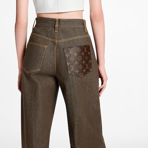 Vaqueros con parche Speedy Mujer Prêt-à-Porter Pantalones | LOUIS VUITTON (Zoom de producto)