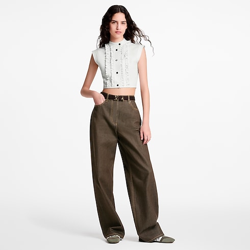 Vaqueros con parche Speedy Mujer Prêt-à-Porter Pantalones | LOUIS VUITTON (Zoom de producto)