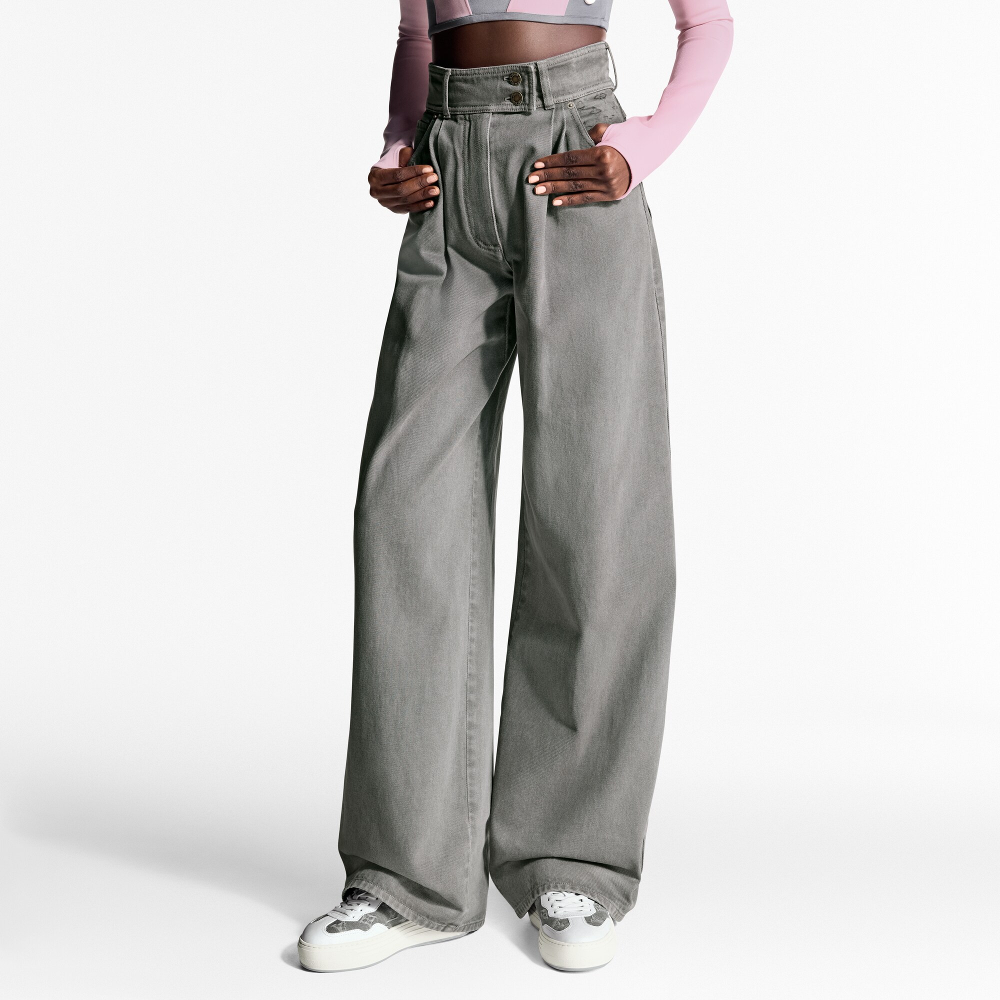 Vaqueros con pinzas  Mujer Prêt-à-Porter Pantalones | LOUIS VUITTON (Zoom de producto)