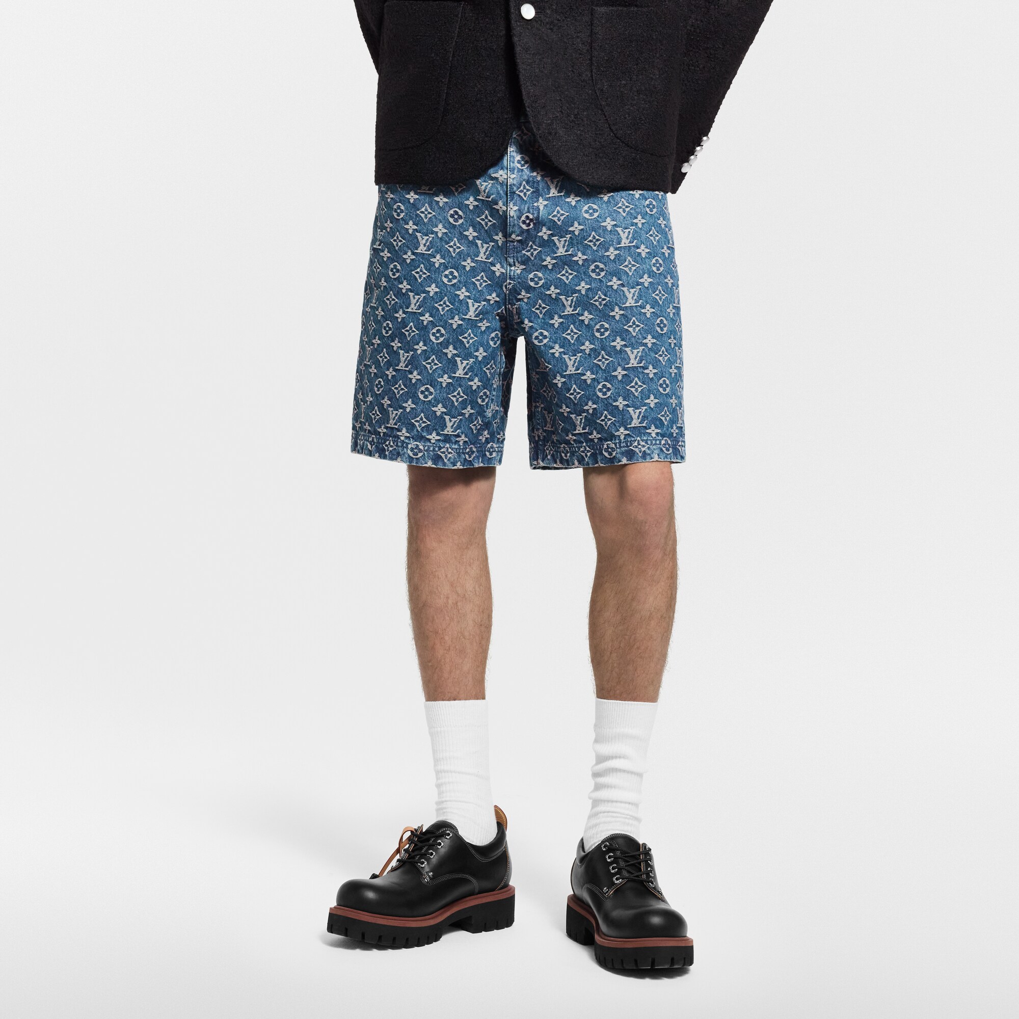 Vaqueros cortos Monogram  Hombre Prêt-à-Porter Denim | LOUIS VUITTON (Zoom de producto)