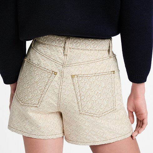 Vaqueros cortos Monogram con efecto tridimensional Mujer Prêt-à-Porter Faldas y pantalones cortos | LOUIS VUITTON (Zoom de producto)