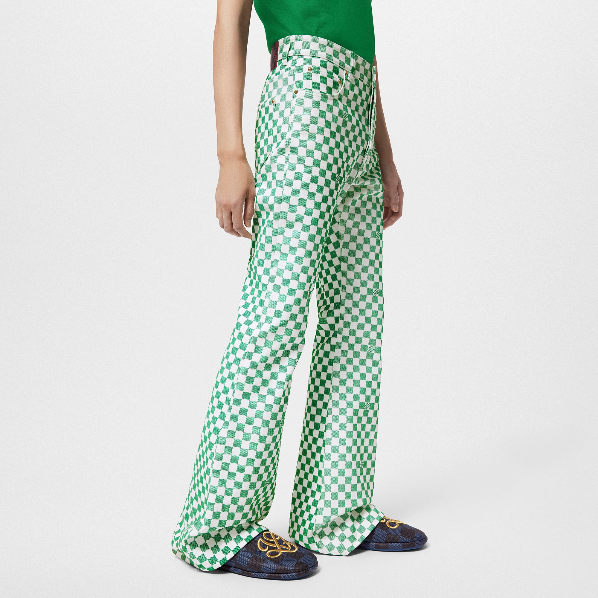 Vaqueros Damier de corte acampanado    } | LOUIS VUITTON (Zoom de producto)
