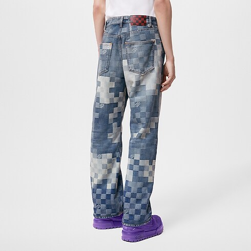Vaqueros Damier de estilo skater Hombre Prêt-à-Porter Denim | LOUIS VUITTON (Zoom de producto)