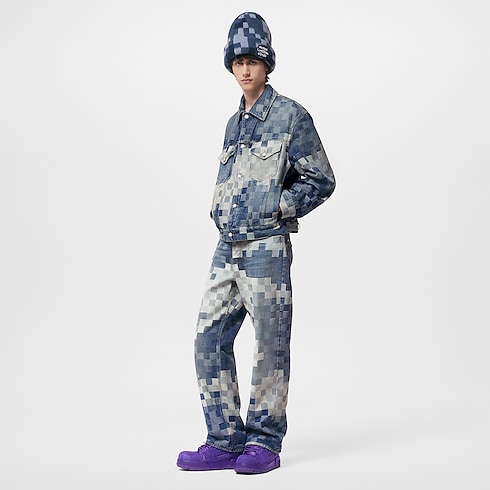 Vaqueros Damier de estilo skater Hombre Prêt-à-Porter Denim | LOUIS VUITTON (Zoom de producto)