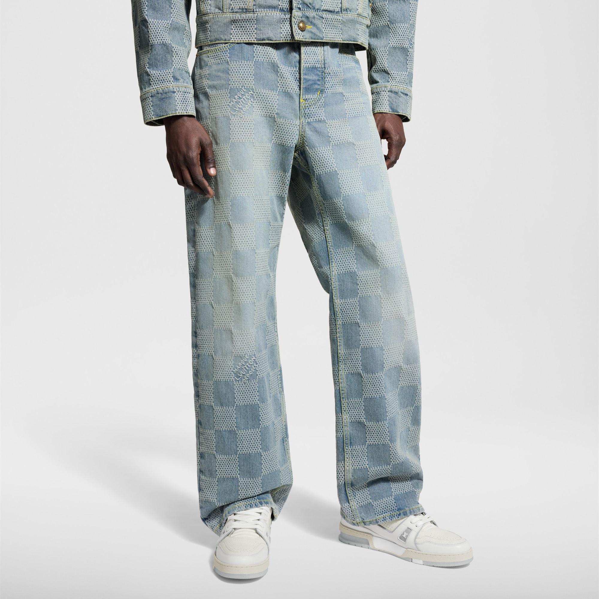 Vaqueros Damier de estilo skater  Hombre Prêt-à-Porter Denim | LOUIS VUITTON (Zoom de producto)