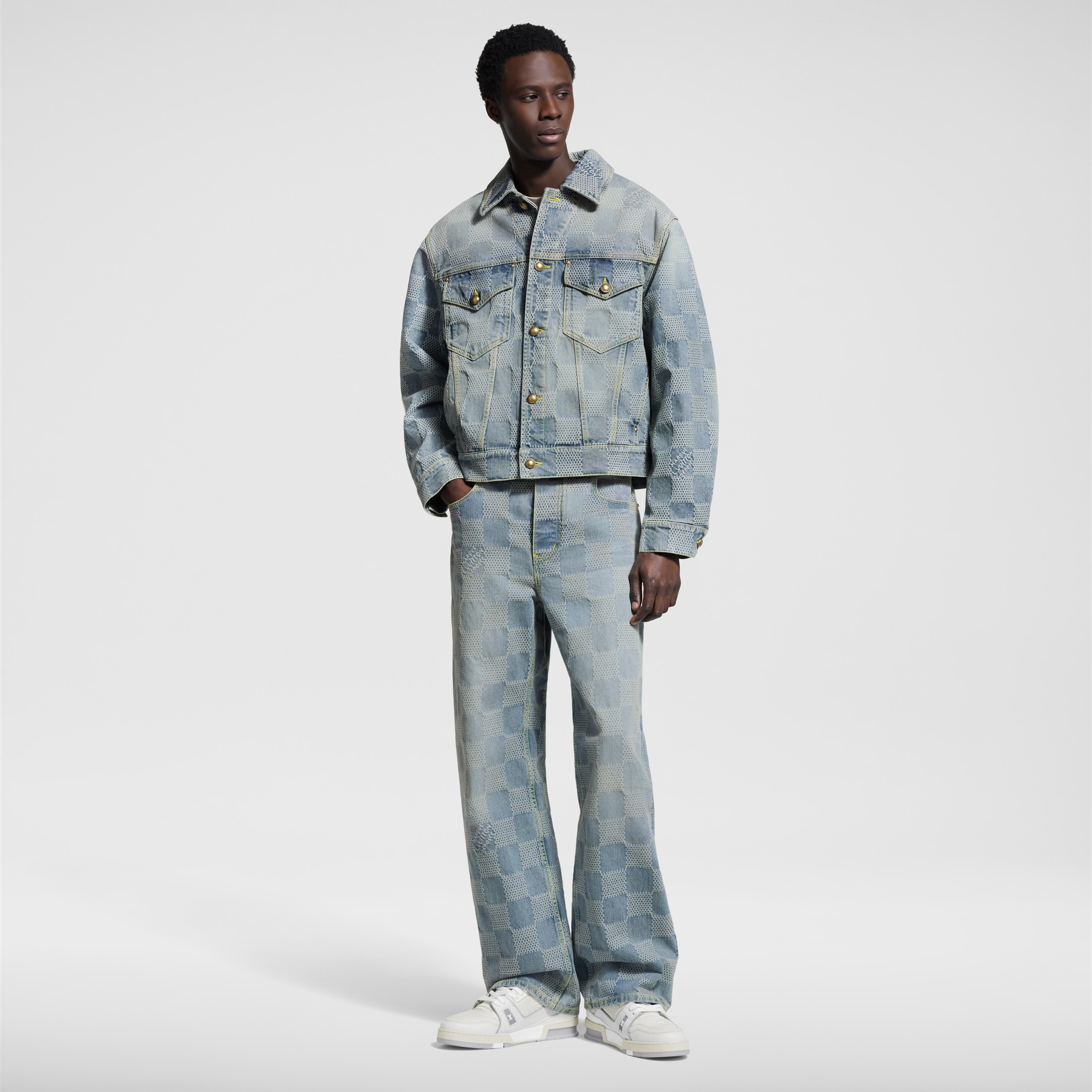 Vaqueros Damier de estilo skater  Hombre Prêt-à-Porter Denim | LOUIS VUITTON (Zoom de producto)