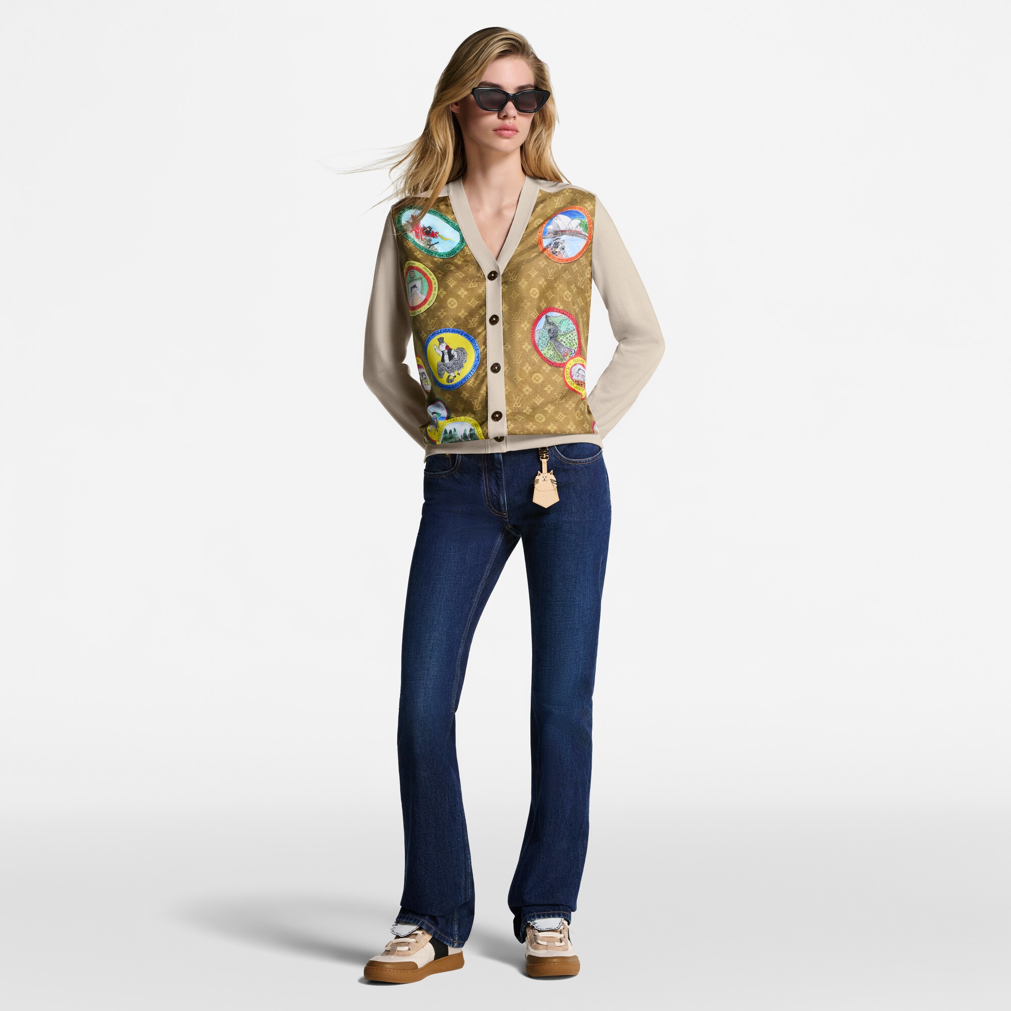 Vaqueros de corte recto en tejido denim lavado  Mujer Prêt-à-Porter Pantalones | LOUIS VUITTON (Zoom de producto)