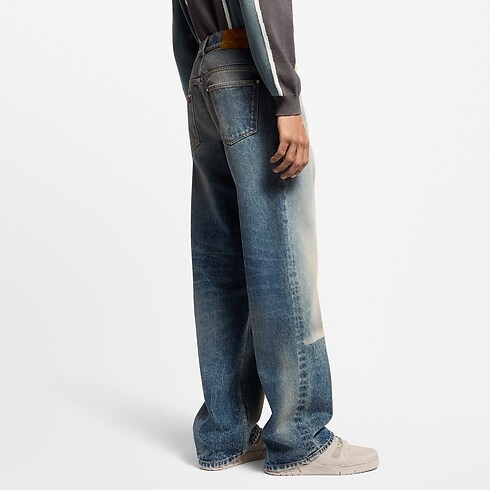 Vaqueros de estilo skater con efecto desteñido Hombre Prêt-à-Porter Denim | LOUIS VUITTON (Zoom de producto)