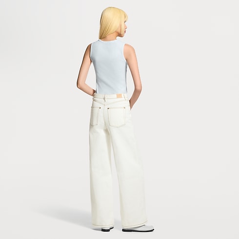 Vaqueros de estilo utilitario con costuras a contraste Mujer Prêt-à-Porter Pantalones | LOUIS VUITTON (Zoom de producto)
