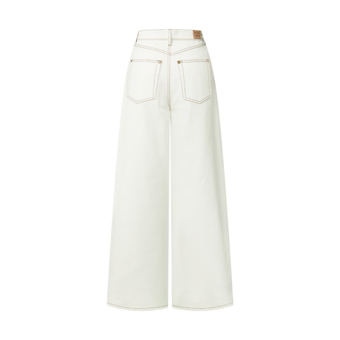 Vaqueros de estilo utilitario con costuras a contraste Mujer Prêt-à-Porter Pantalones | LOUIS VUITTON (Zoom de producto)