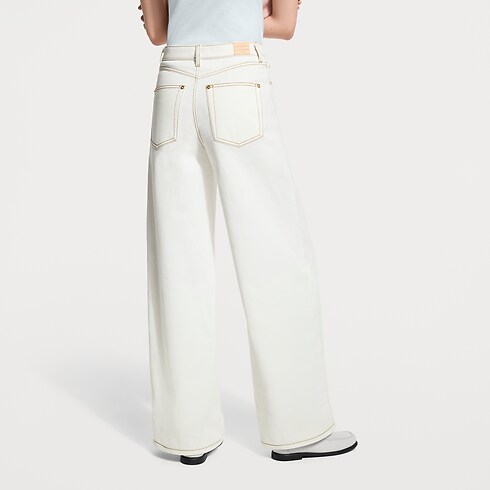 Vaqueros de estilo utilitario con costuras a contraste Mujer Prêt-à-Porter Pantalones | LOUIS VUITTON (Zoom de producto)
