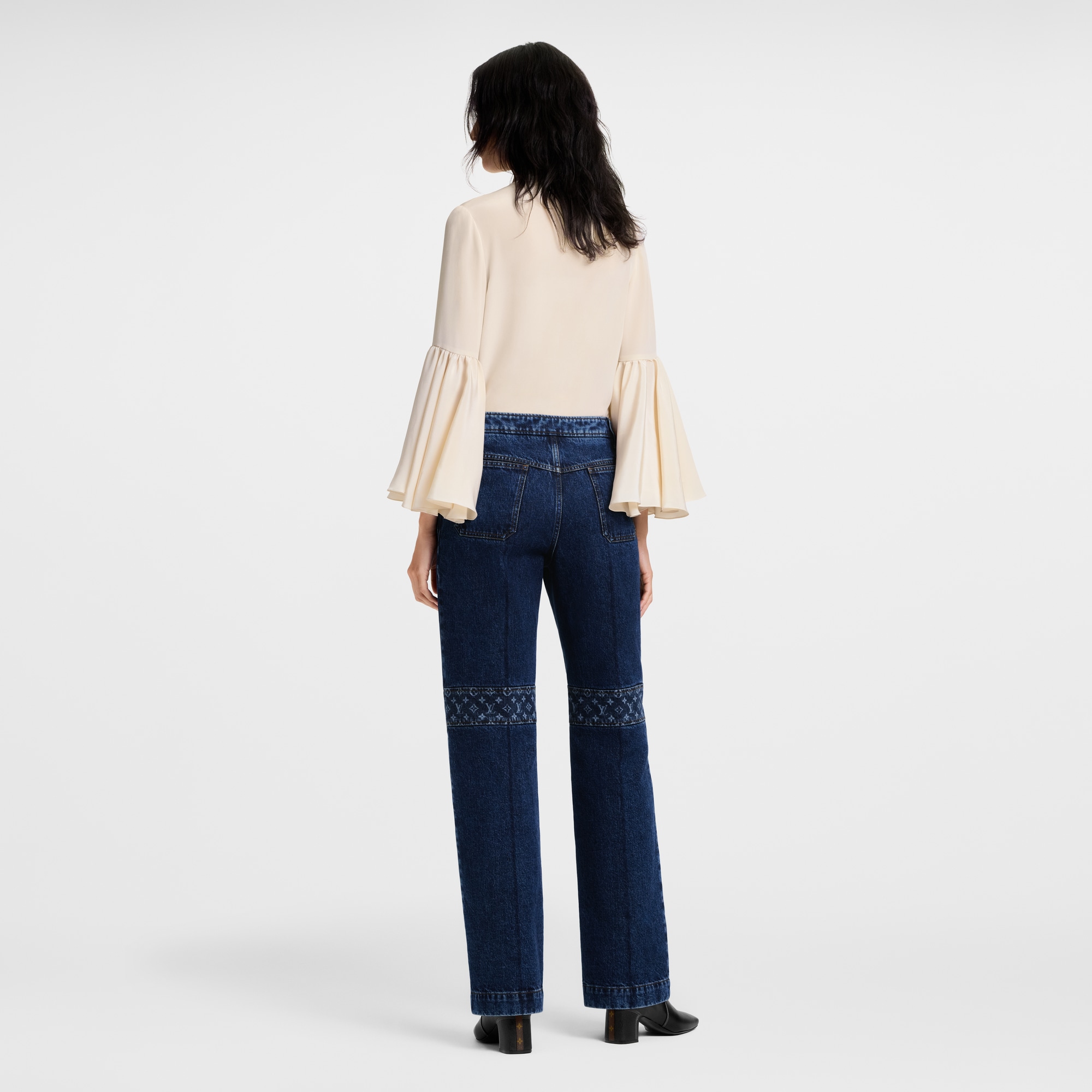 Vaqueros de tejido denim sin tratar con detalle Monogram  Mujer Prêt-à-Porter Pantalones | LOUIS VUITTON (Zoom de producto)