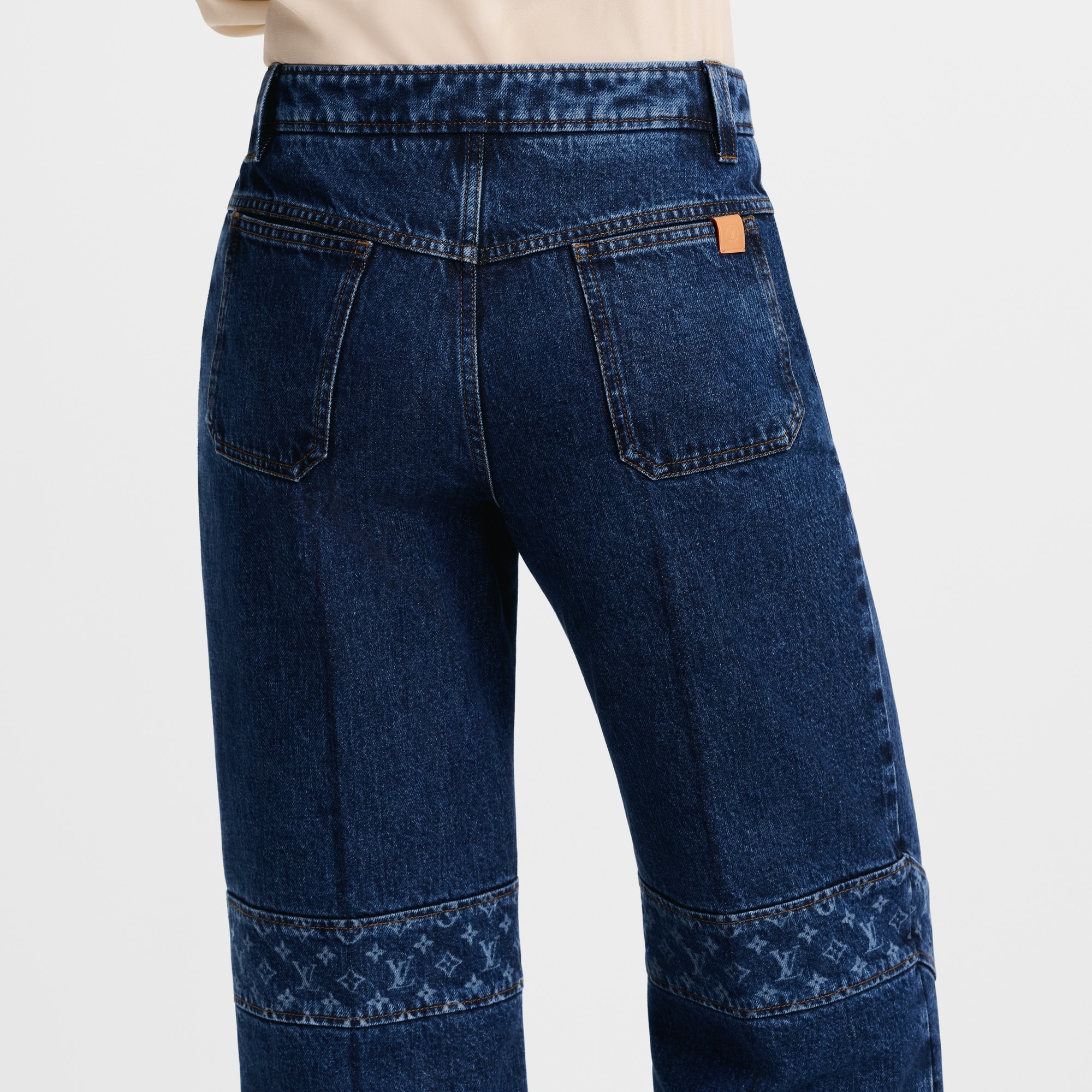 Vaqueros de tejido denim sin tratar con detalle Monogram  Mujer Prêt-à-Porter Pantalones | LOUIS VUITTON (Zoom de producto)