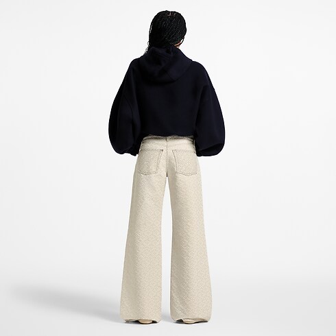 Vaqueros Monogram con efecto tridimensional Mujer Prêt-à-Porter Pantalones | LOUIS VUITTON (Zoom de producto)