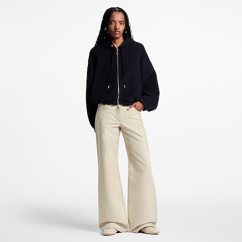 Vaqueros Monogram con efecto tridimensional Mujer Prêt-à-Porter Pantalones | LOUIS VUITTON (Zoom de producto)