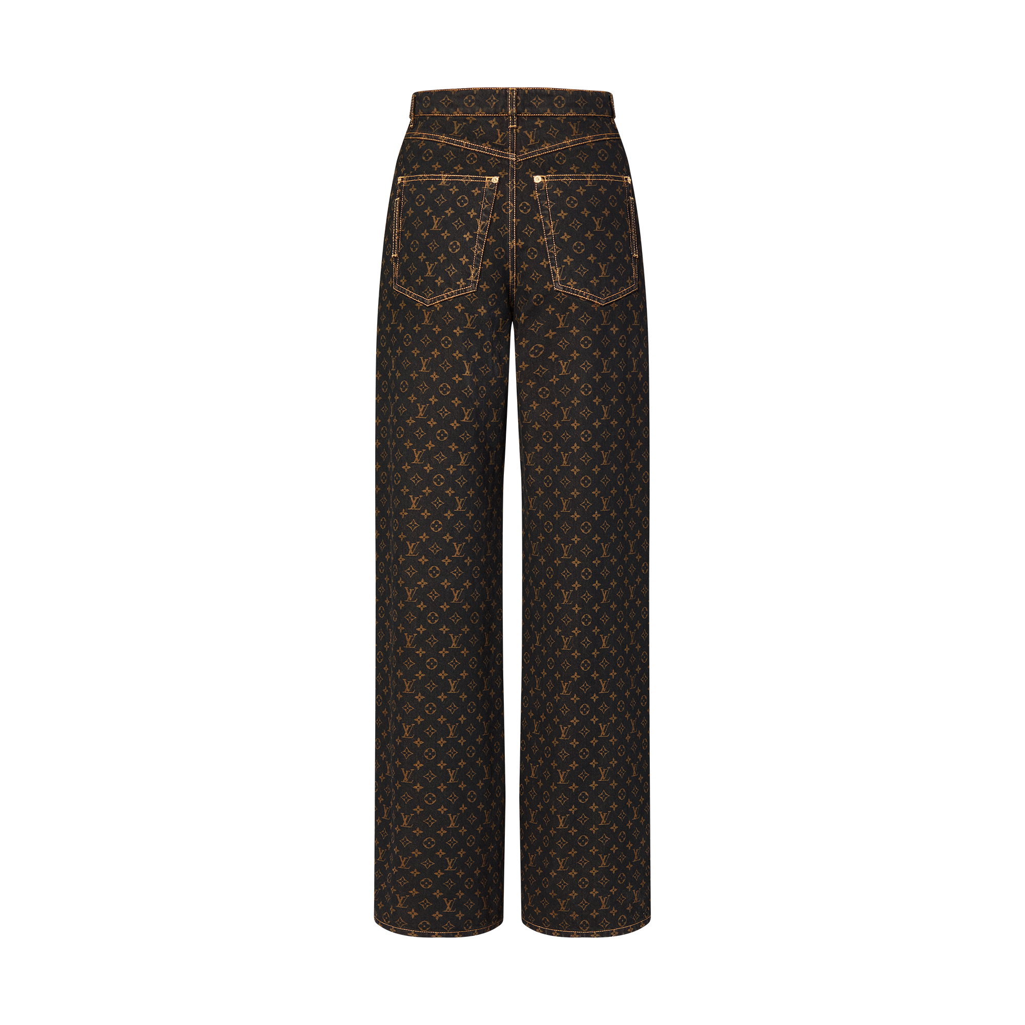 Vaqueros Monogram de corte recto  Mujer Prêt-à-Porter Pantalones | LOUIS VUITTON (Zoom de producto)