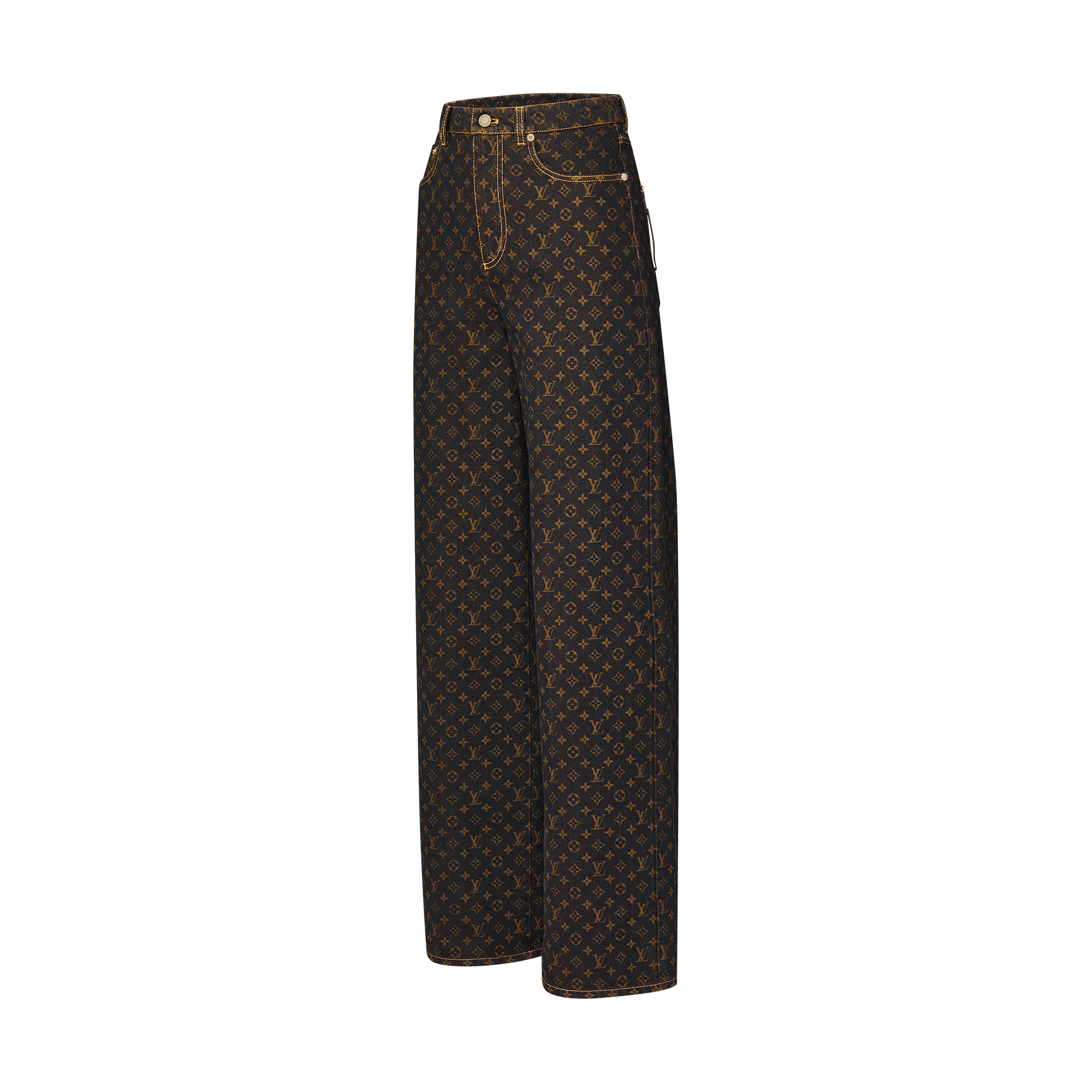 Vaqueros Monogram de corte recto  Mujer Prêt-à-Porter Pantalones | LOUIS VUITTON (Zoom de producto)