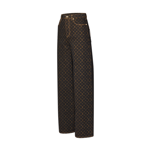 Vaqueros Monogram de corte recto Mujer Prêt-à-Porter Pantalones | LOUIS VUITTON (Zoom de producto)