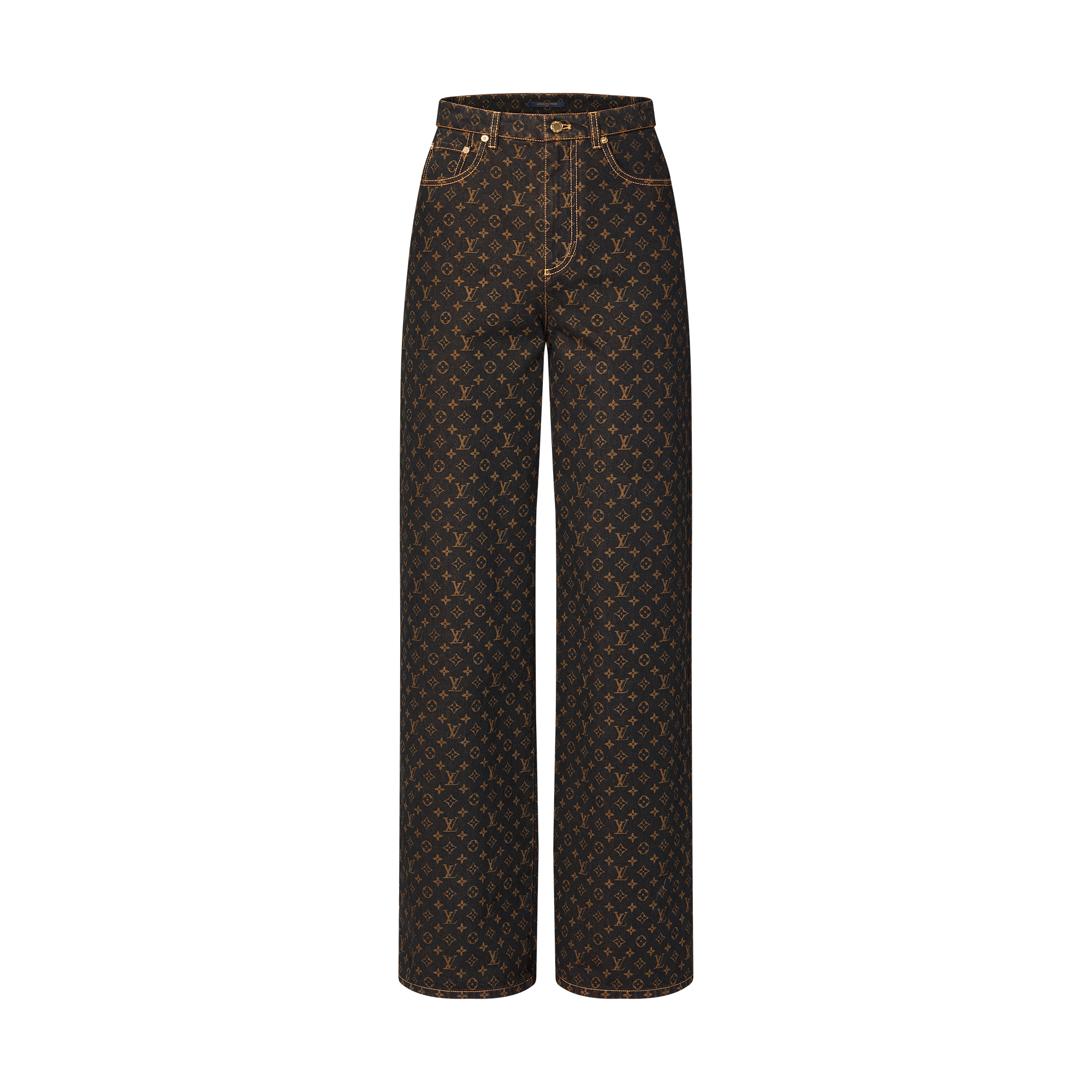 Vaqueros Monogram de corte recto  Mujer Prêt-à-Porter Pantalones | LOUIS VUITTON (Zoom de producto)