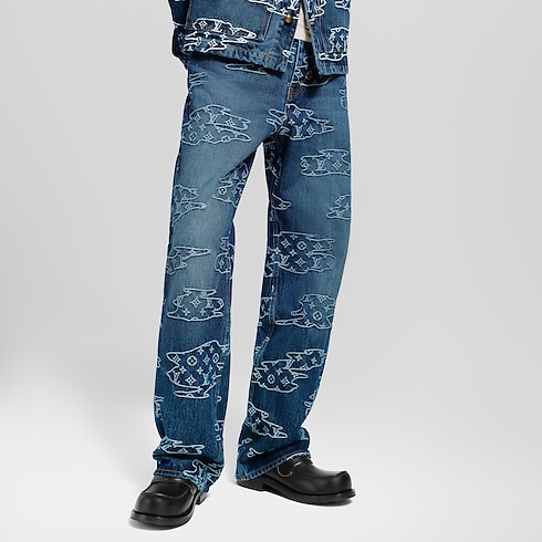 Vaqueros Monogram de corte skate Hombre Prêt-à-Porter Denim | LOUIS VUITTON (Zoom de producto)