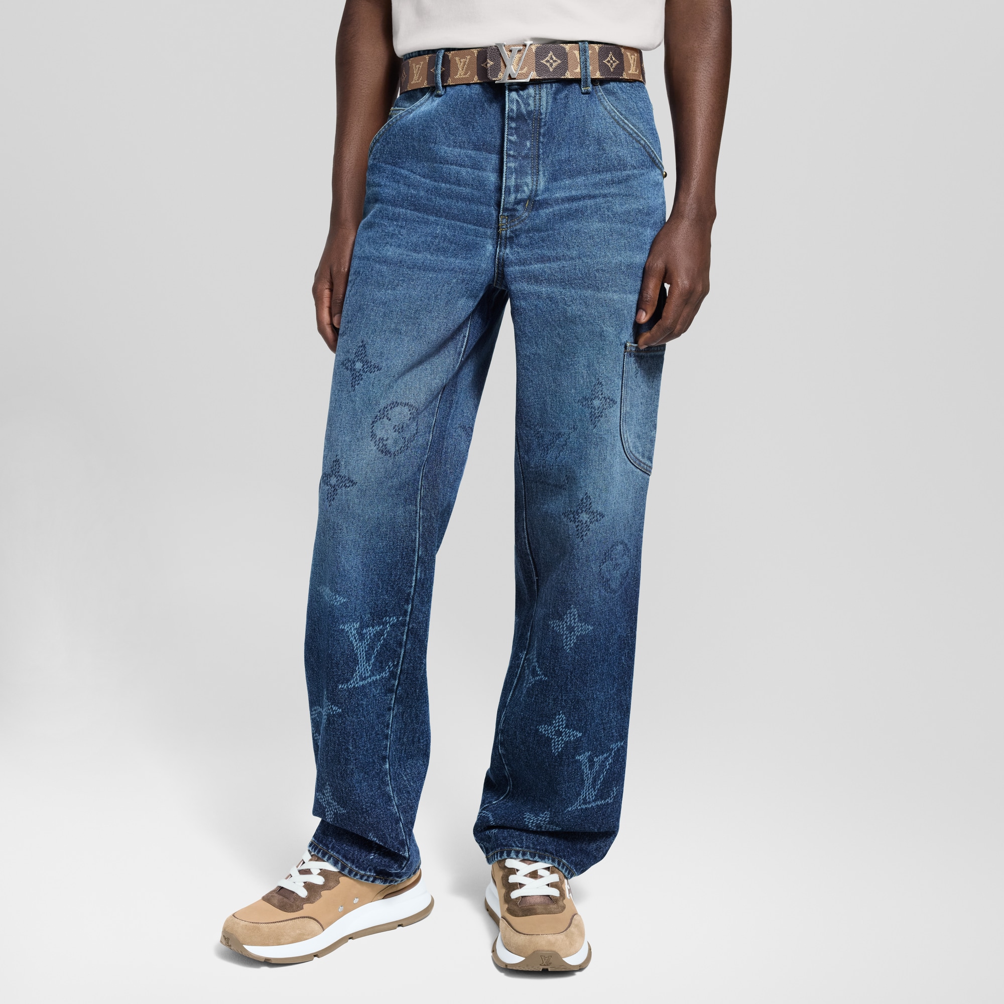 Vaqueros Monogram de estilo utilitario  Hombre Prêt-à-Porter Denim | LOUIS VUITTON (Zoom de producto)