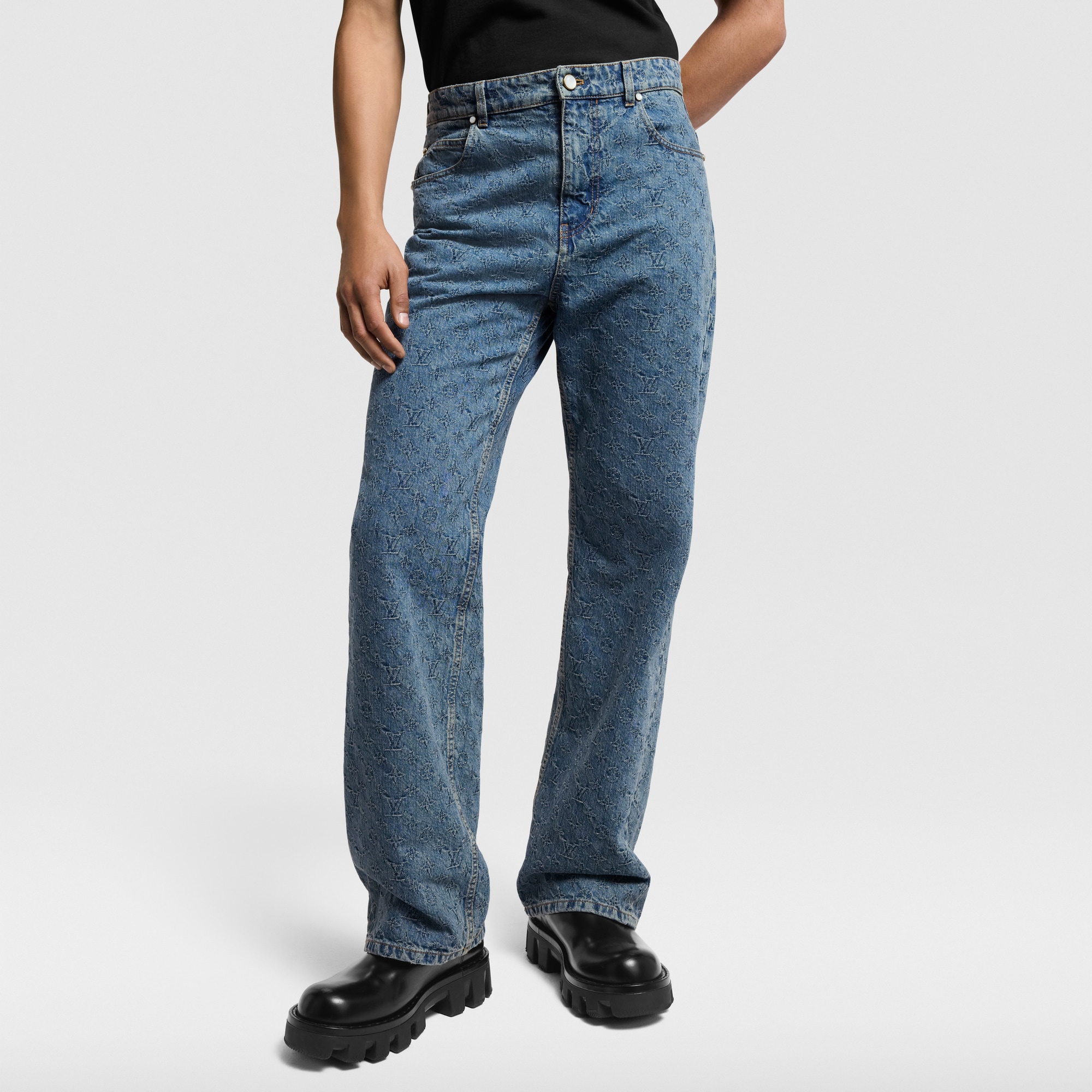 Vaqueros Monogram en Jacquard  Hombre Prêt-à-Porter Denim | LOUIS VUITTON (Zoom de producto)