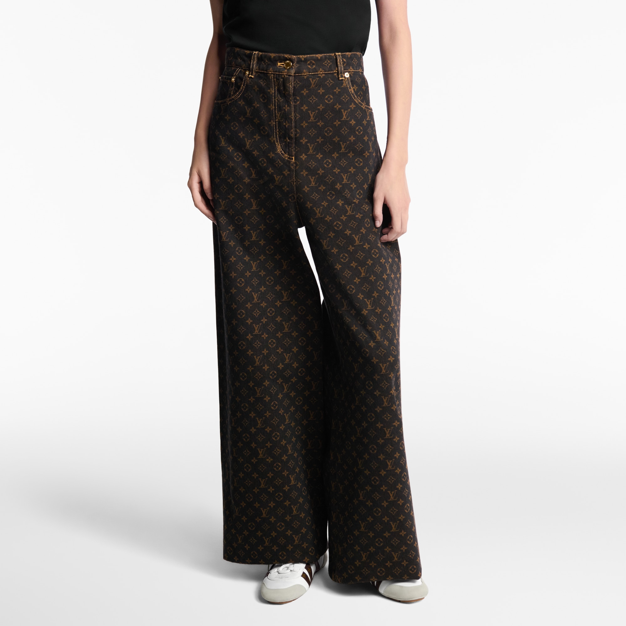 Vaqueros rectos Monogram  Mujer Prêt-à-Porter Pantalones | LOUIS VUITTON (Zoom de producto)