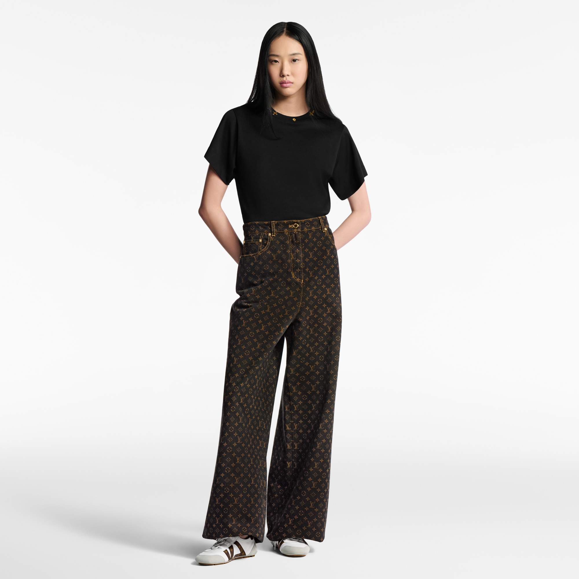 Vaqueros rectos Monogram  Mujer Prêt-à-Porter Pantalones | LOUIS VUITTON (Zoom de producto)